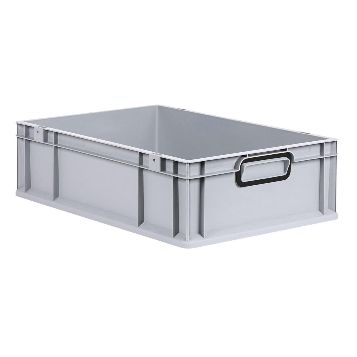 EUROBOX NextGen Color 17x40x60 cm 34 Liter Griffe schwarz zu, Grau - Schwarz/Grau, Kunststoff (40/17/60cm) - PROREGAL