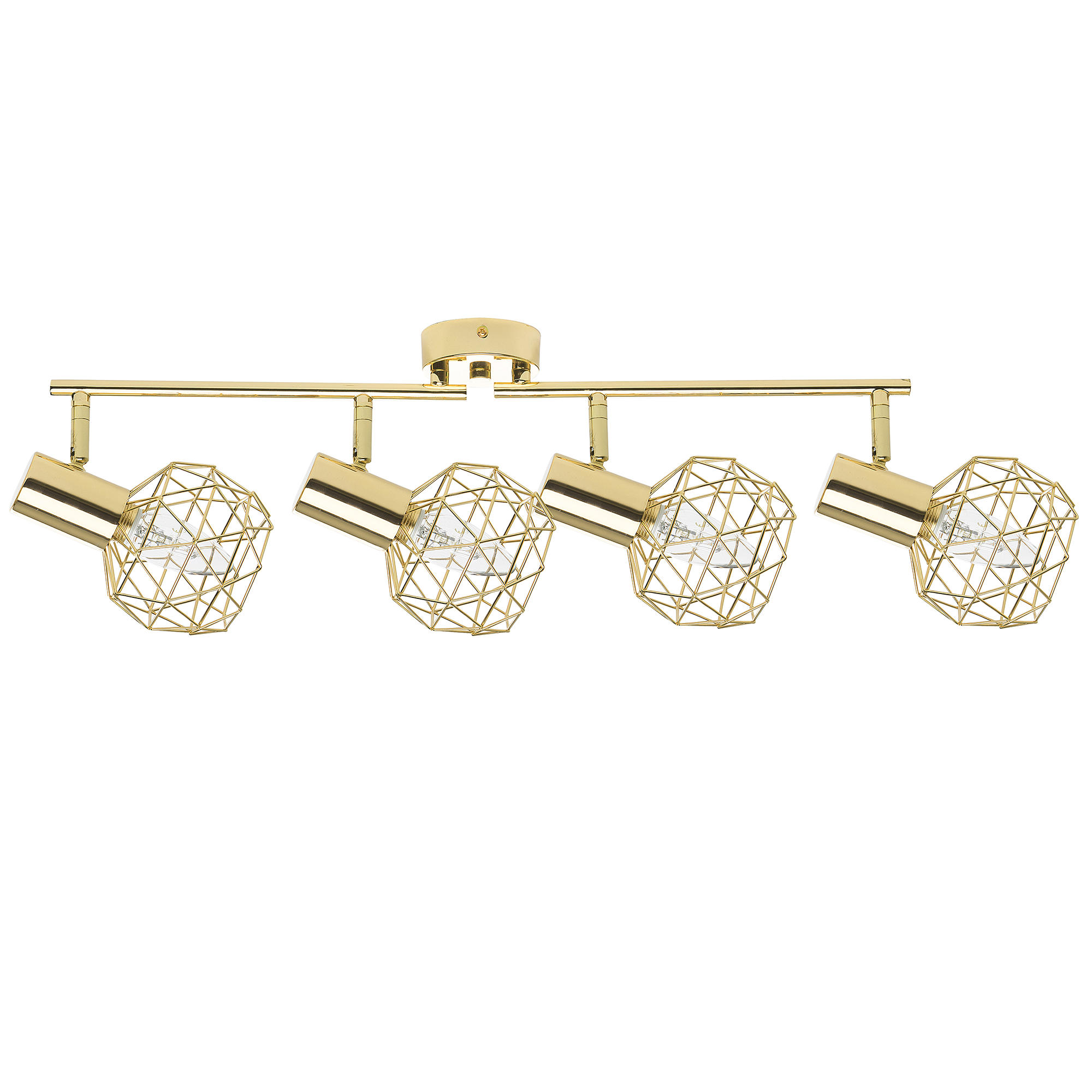 DECKENLEUCHTE Chenab 58x12x17 cm - Goldfarben, Metall (58/17/12cm) - Beliani