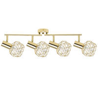 DECKENLEUCHTE Chenab 58x12x17 cm - Goldfarben, Metall (58/17/12cm) - Beliani