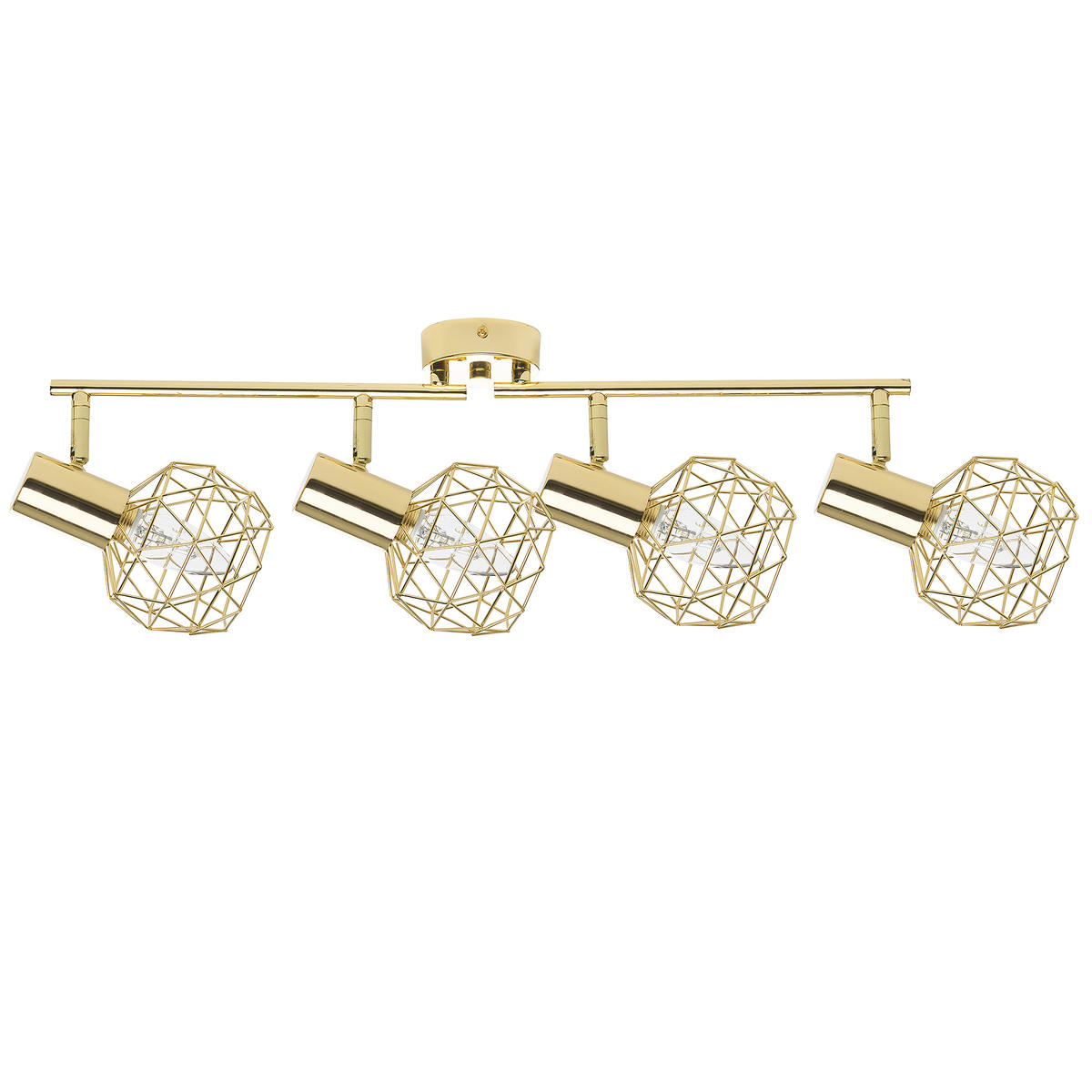 DECKENLEUCHTE Chenab 58x12x17 cm - Goldfarben, Metall (58/17/12cm) - Beliani