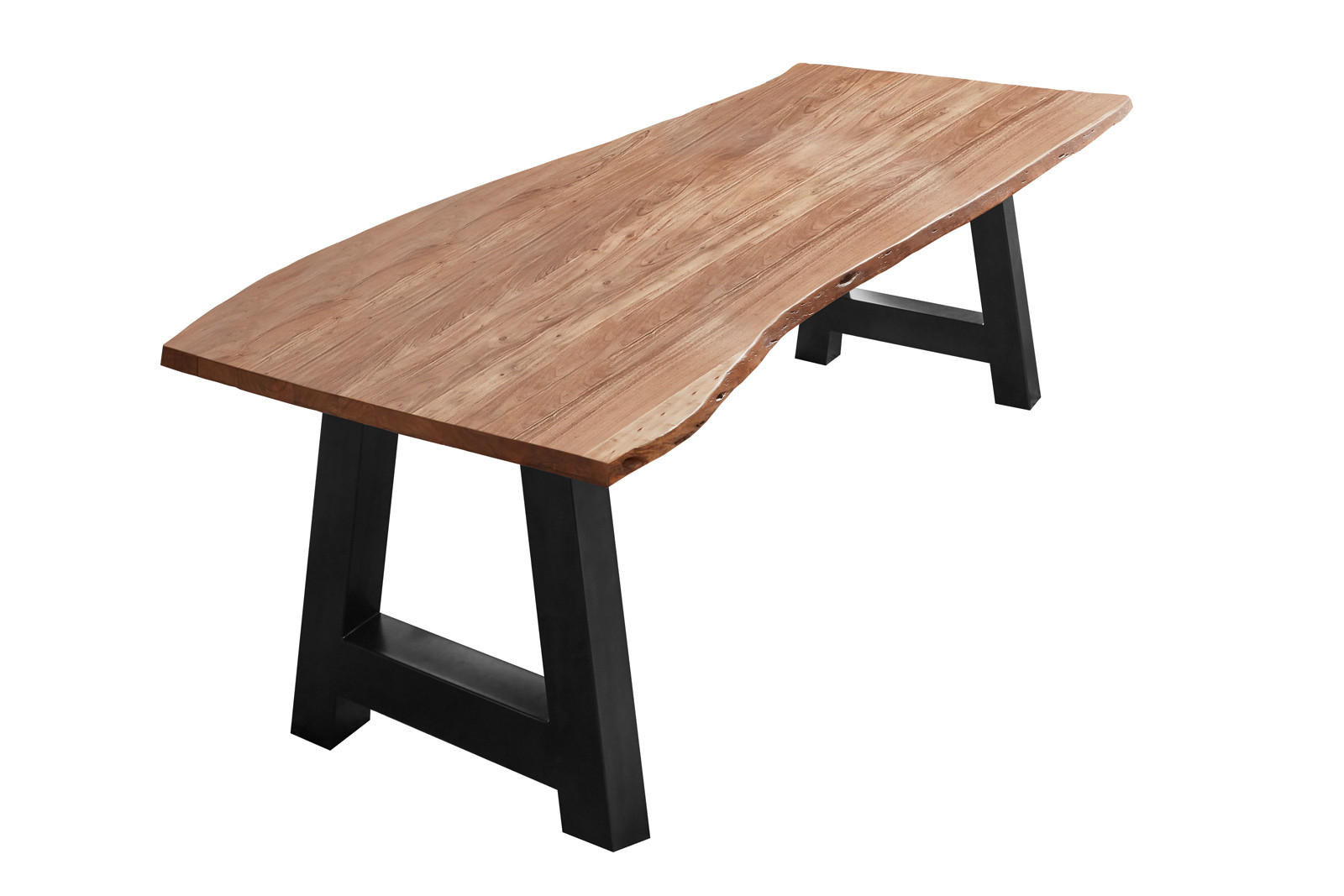 ESSTISCH ADELAIDE - Beige/Schwarz, Holz/Metall (100/240/77cm) - SAM