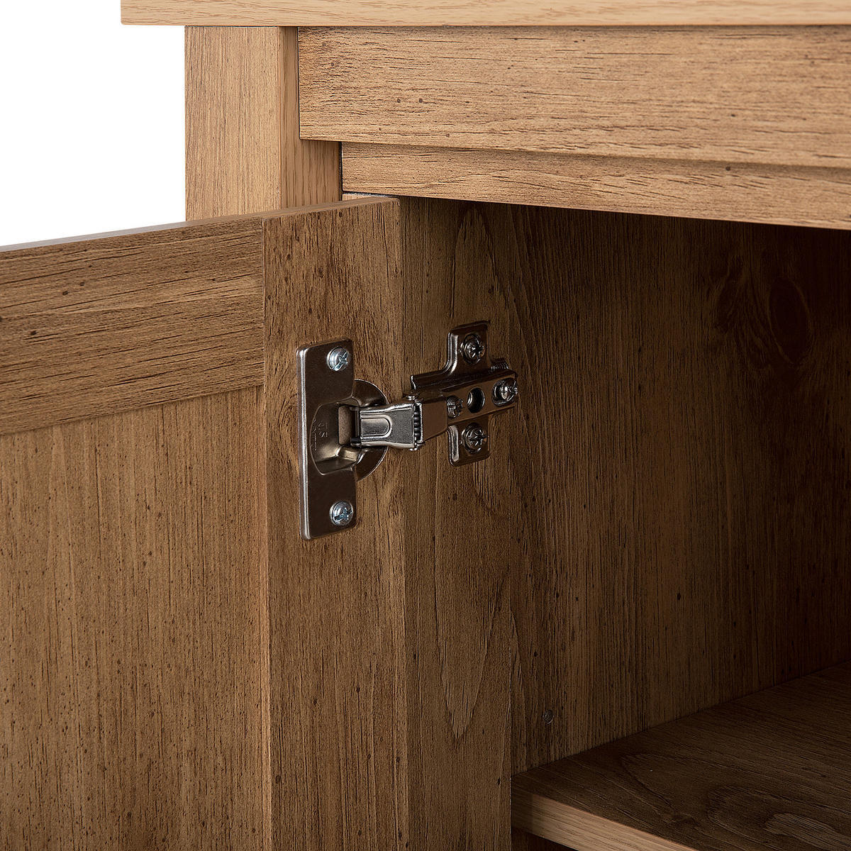 SIDEBOARD se 2 dveřmi Hnědý Agora - hnědá, kompozitní dřevo (99/80/43cm) - Beliani