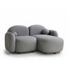 ECKSOFA Bahama Grau Webstoff - Schwarz/Grau, Holz/Holzwerkstoff (190/146cm) - Maison de Reve