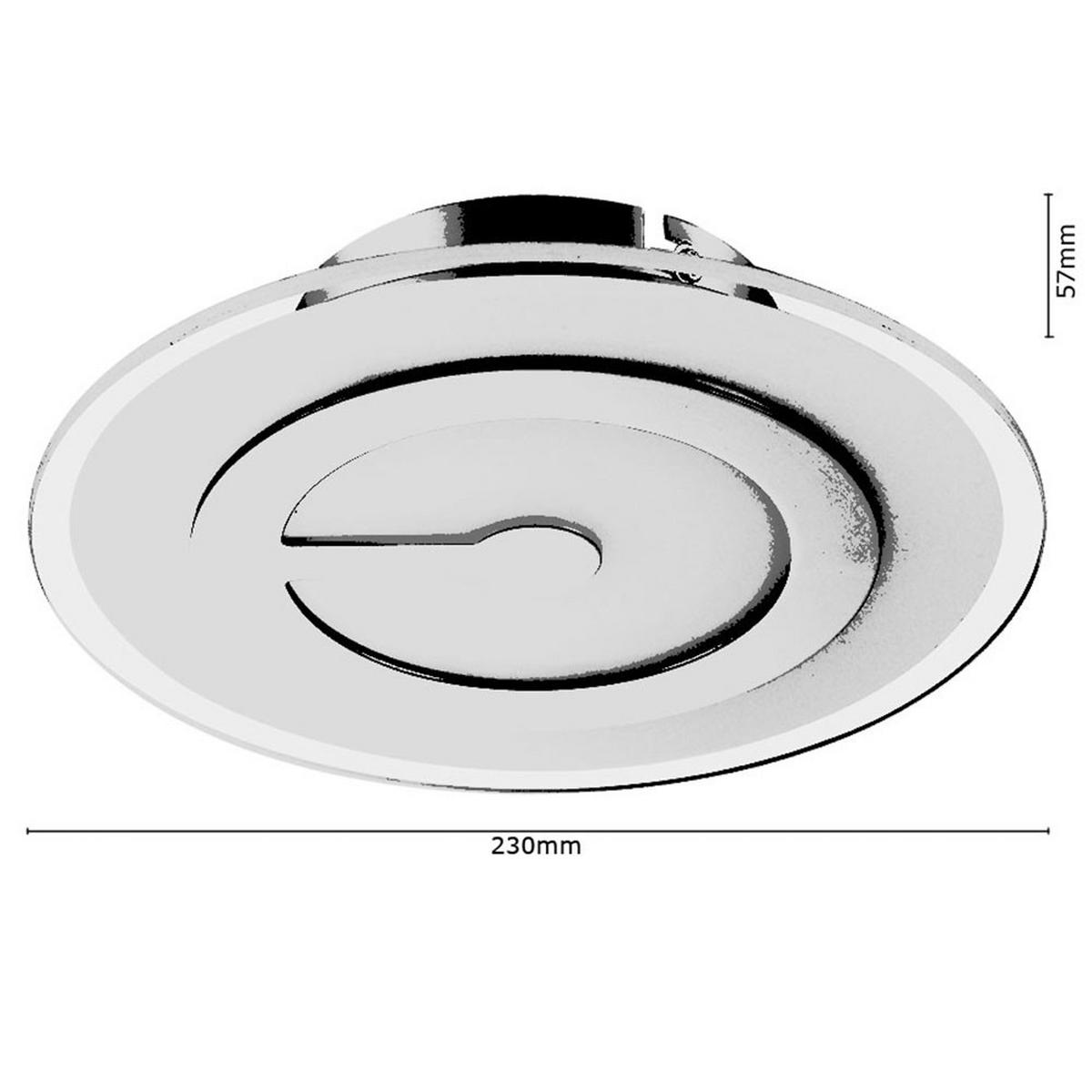 LED DECKENLEUCHTE Glas Chrom Weiß - Weiß, Glas (23/23/5.7cm) - Globo Lighting