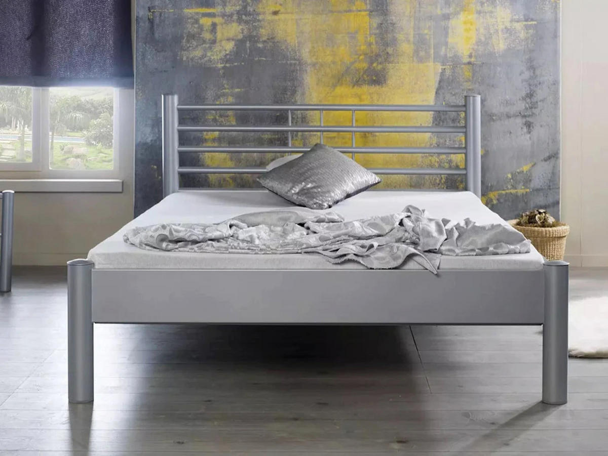 METALLBETT Mia / 160 x 200 cm / weiss - Weiß, Metall (160/200cm) - BED BOX