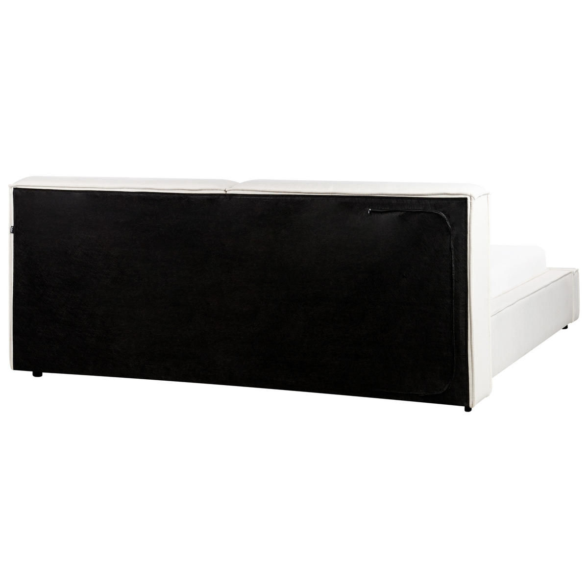 VODNÍ POSTEL Látka 180/200 cm Krémově bílá Linards - krémová, textil (180/200cm) - Beliani