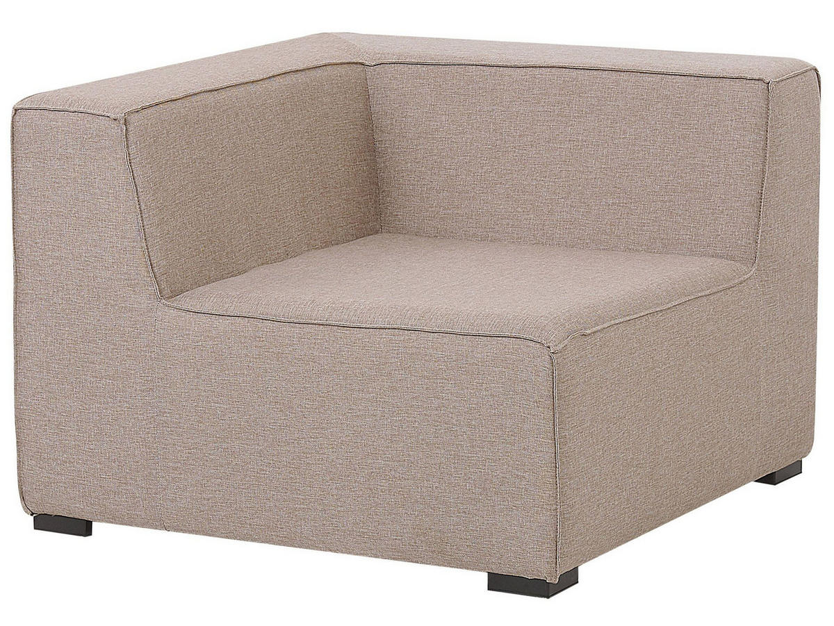 LOUNGE SET 7-Sitzer beige linksseitig modular Arezzo - Beige, Textil - Beliani