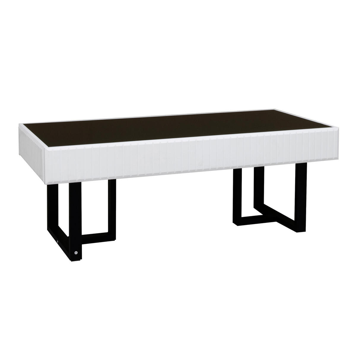 KLUBSKA miza, 110/50,5/41 cm, MDF in iverna plošča črna/bela - črna, leseni material (110/50.5/41cm) - BEAOK