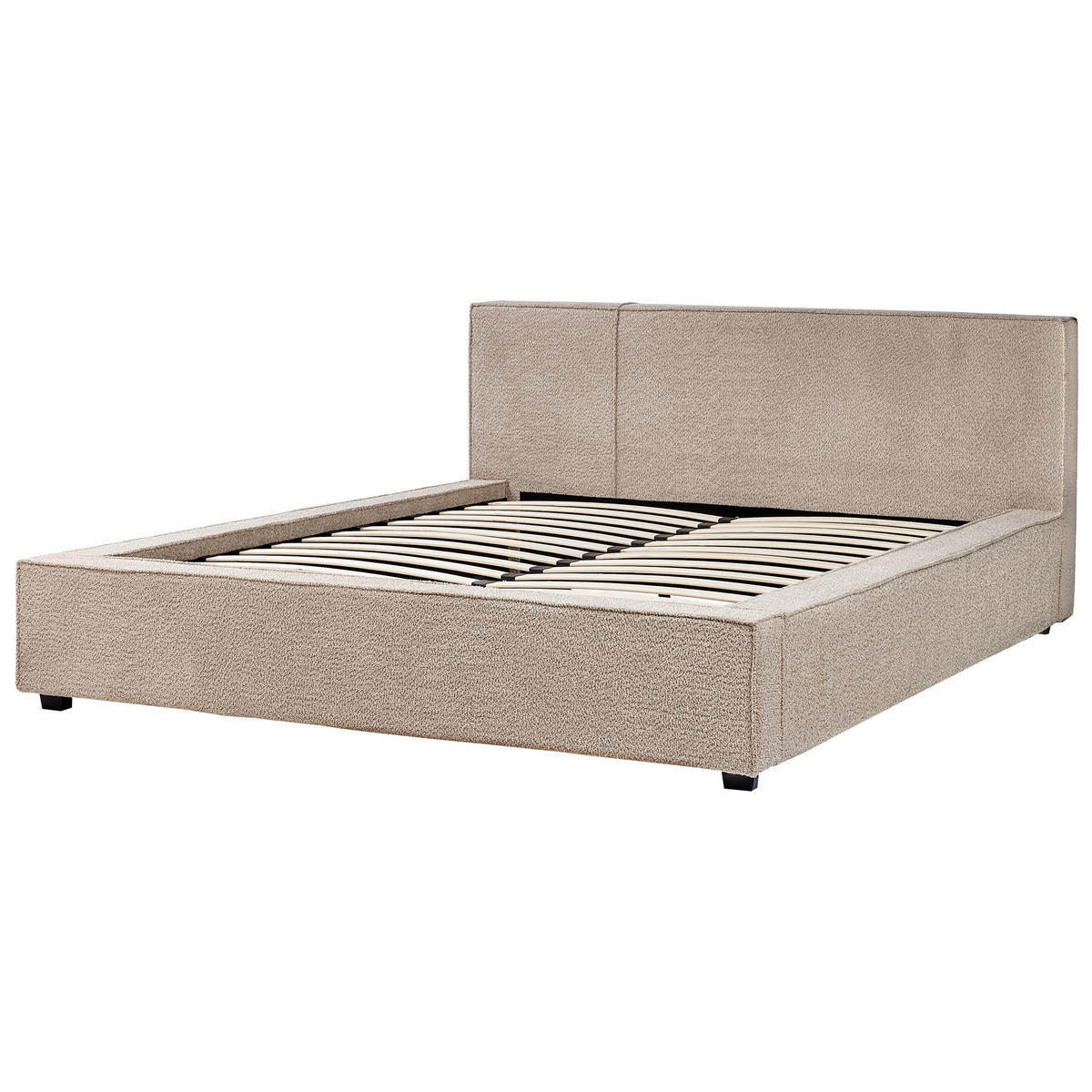 POLSTERBETT mit Lattenrost 160x200 cm Beige Mirande - Taupe, Textil (160/200cm) - Beliani