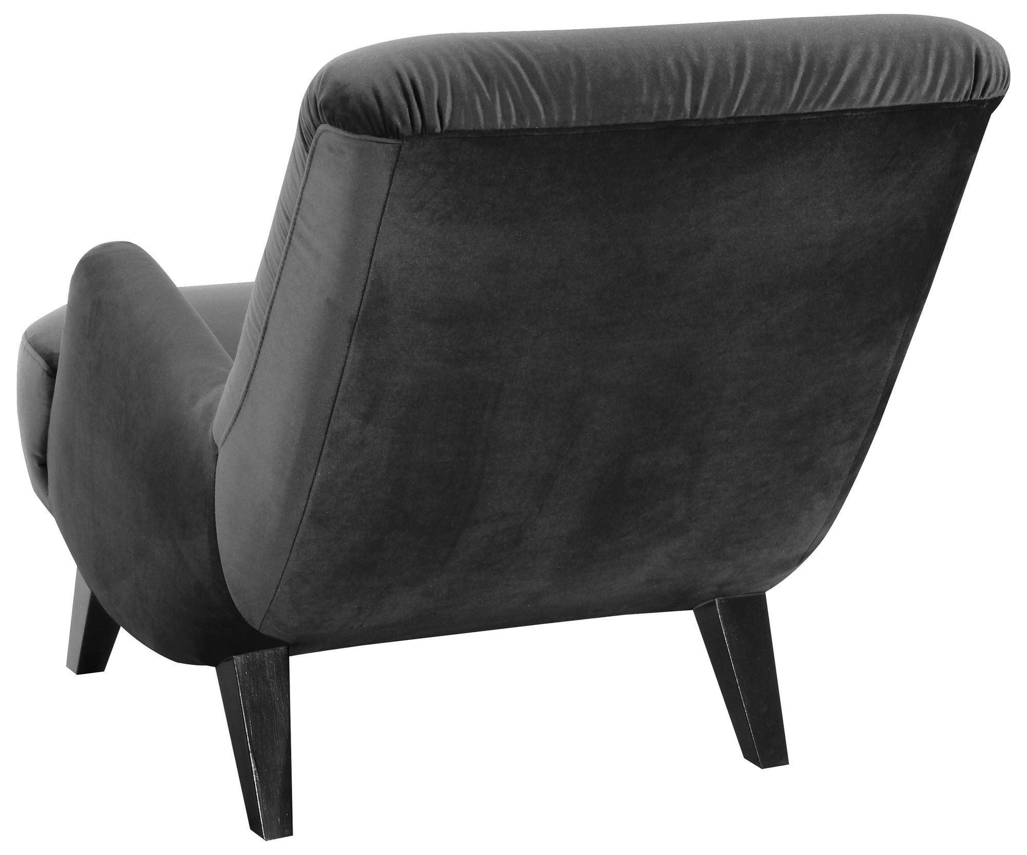 SESSEL Kajsa 71x80x101 Bezug Samtvelours Buche schwarz/anthrazit - Anthrazit/Schwarz, Kunststoff (101/80/71cm) - 58aufmkessel