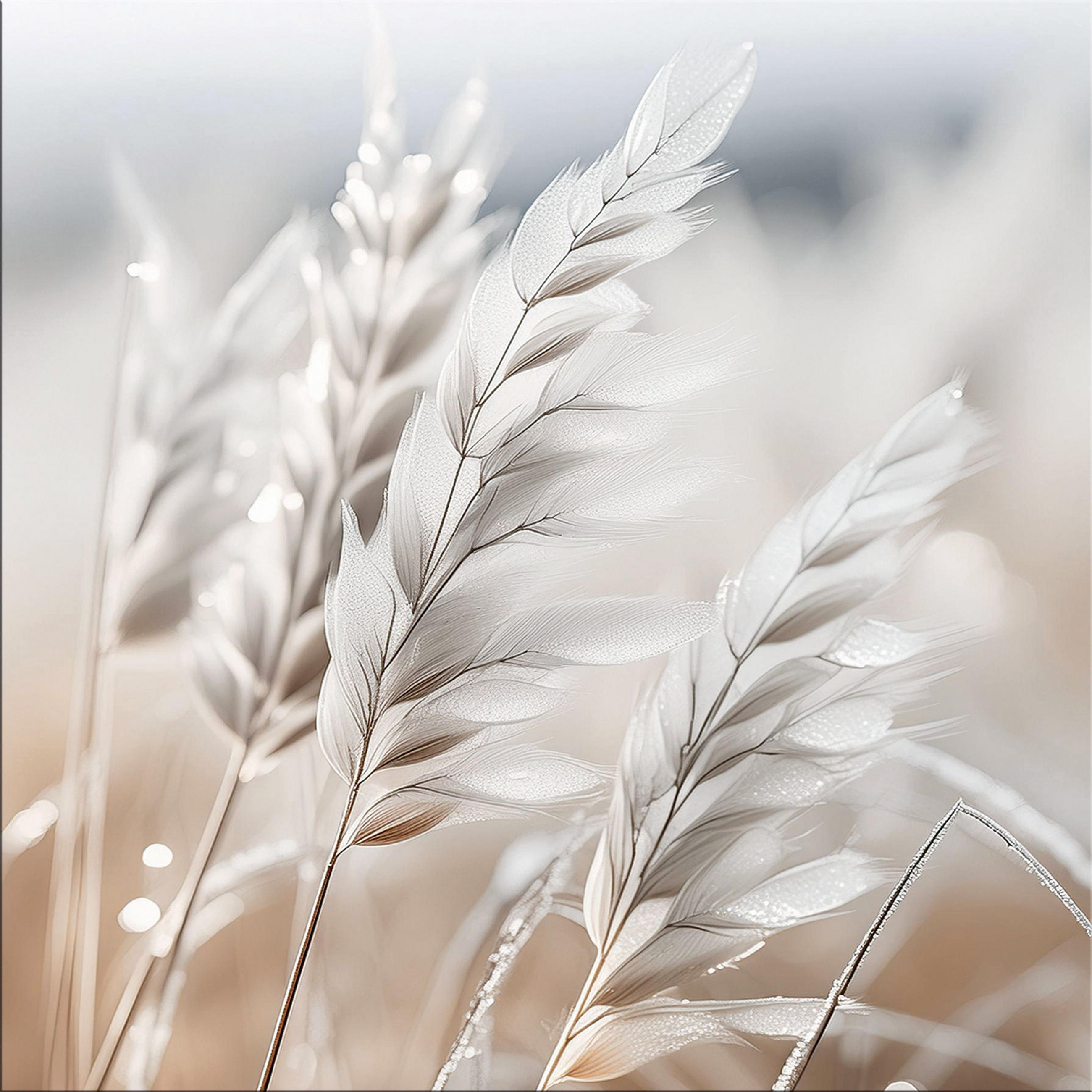 artissimo Glasbild Beige 50x50 cm