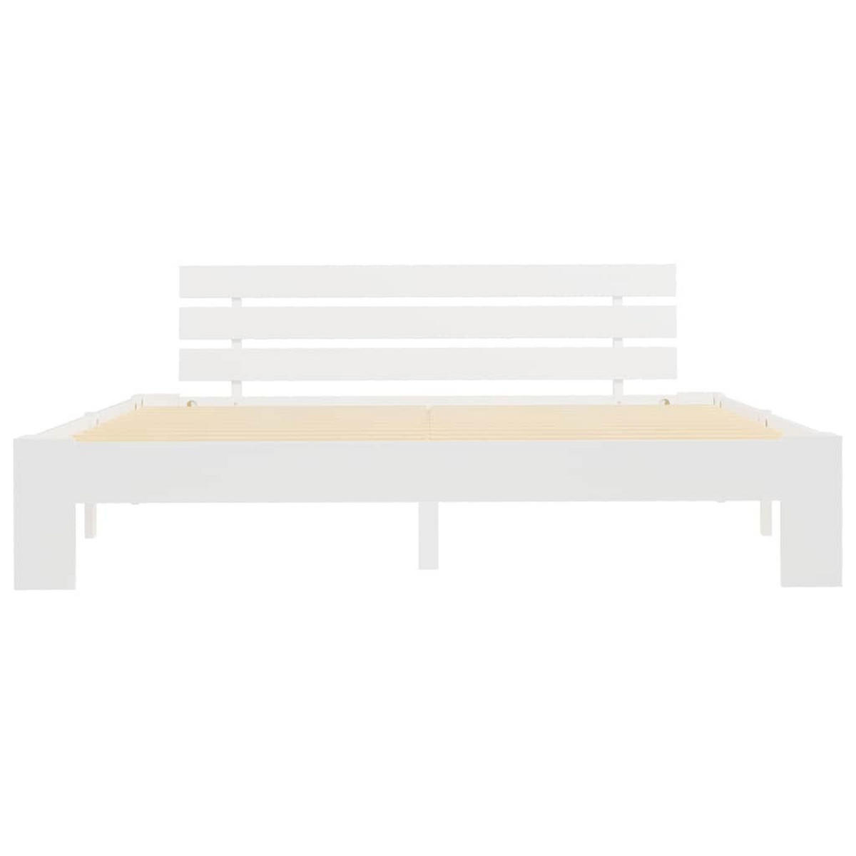 MASSIVHOLZBETT Weiß Kiefer 180/200 Cm - Weiß, Holz - vidaXL