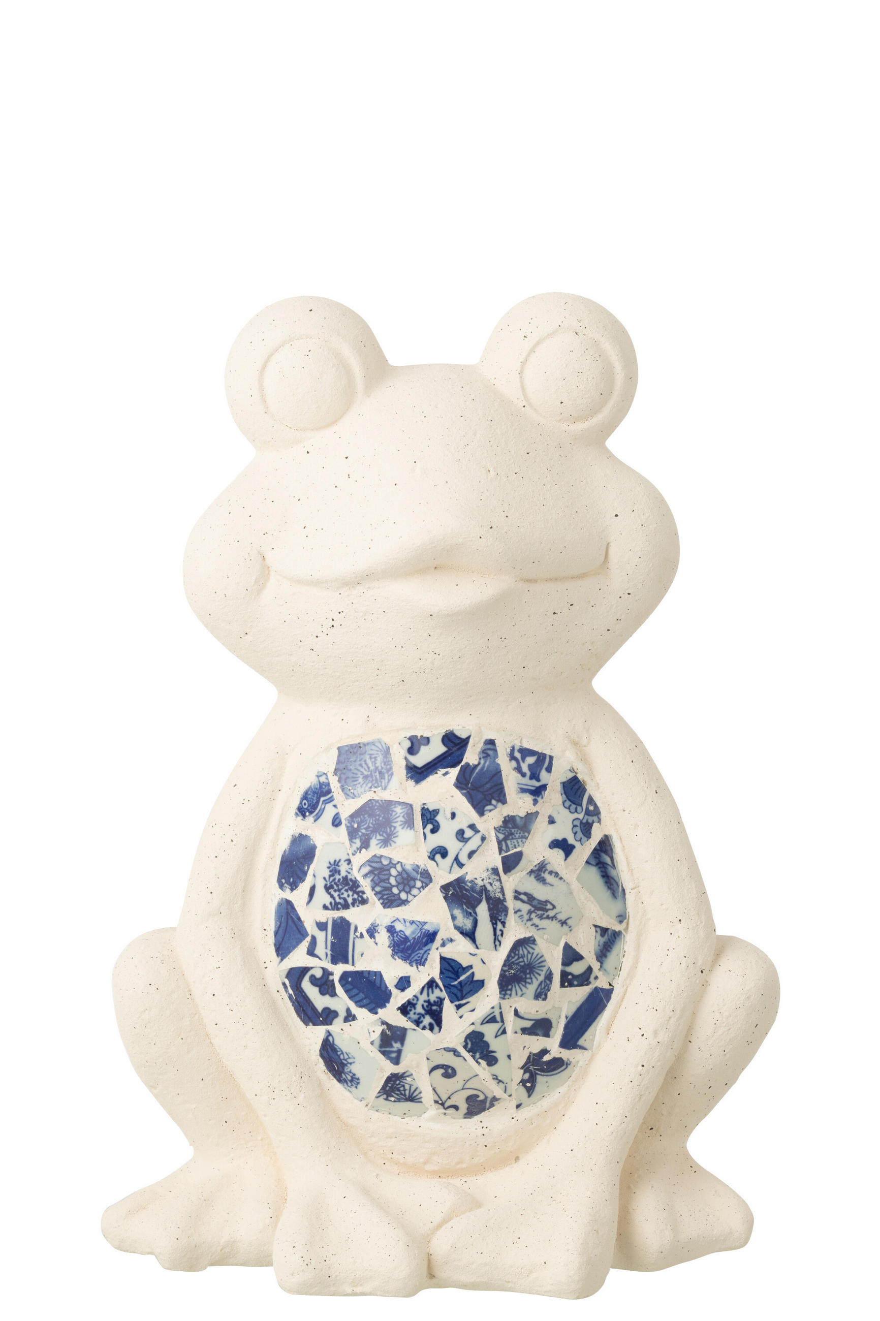 DEKOOBJEKT SCHILDKRÖTE AUßENBEREICH Beige - Blau, Glas/Naturmaterialien (20/39/27.5cm) - J-Line