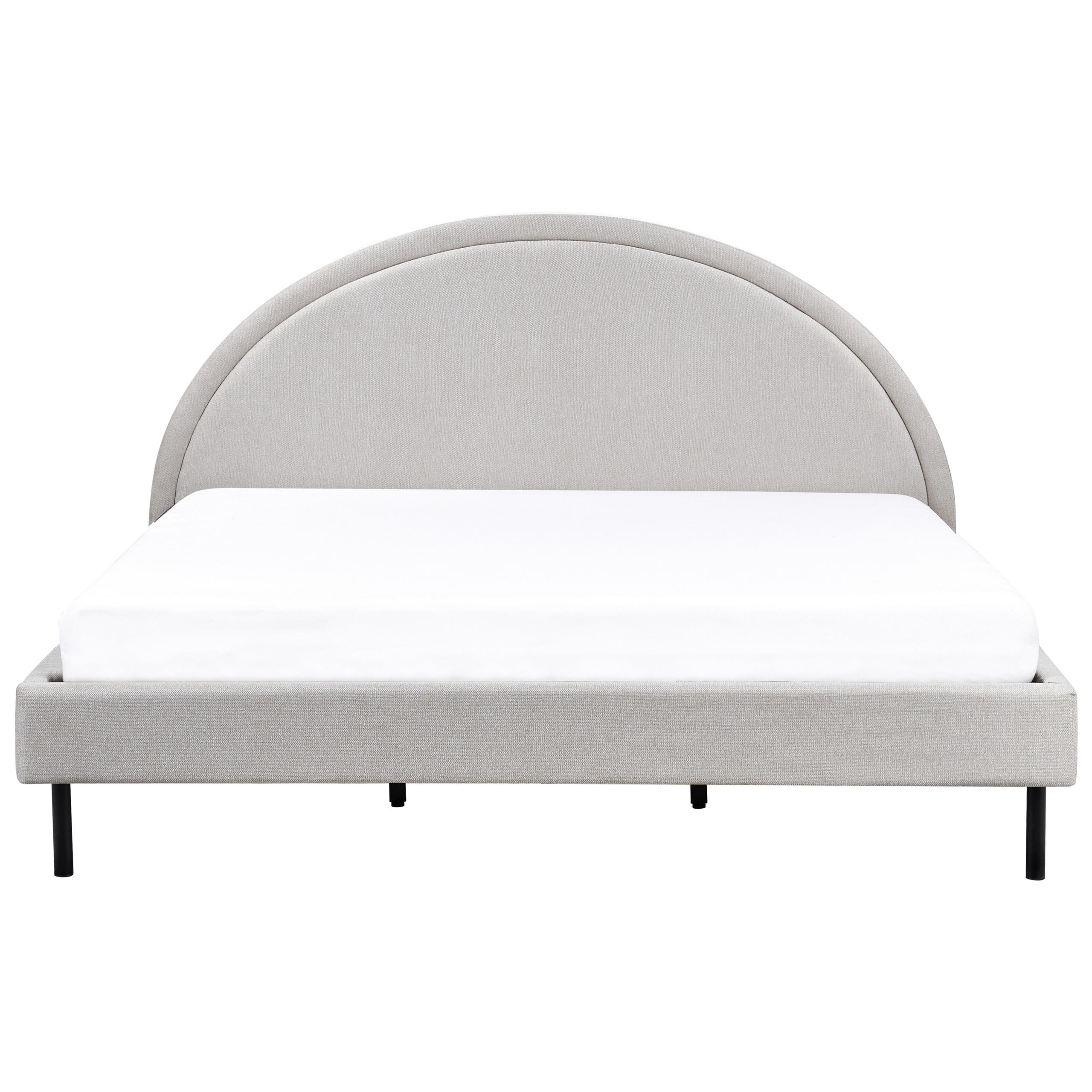 BETT mit Lattenrost 180x200 cm Grau Margut - Hellgrau, Textil (180/200cm) - Beliani