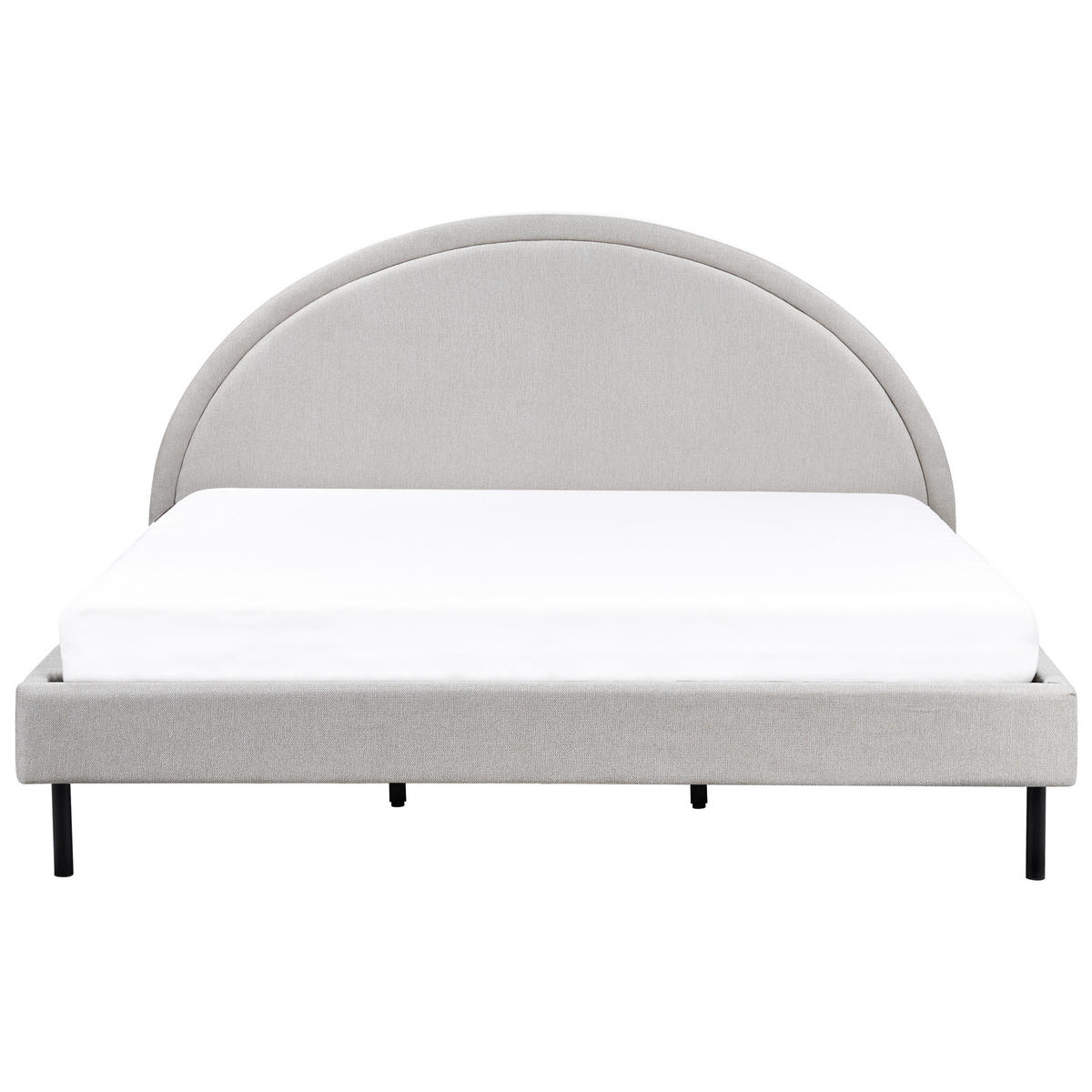 BETT mit Lattenrost 180x200 cm Grau Margut - Hellgrau, Textil (180/200cm) - Beliani