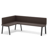 ECKBANK links MONO Y Kunstleder gesteppt, 128/168 cm Braun - Braun, Kunststoff/Textil (128/168cm) - Idohome