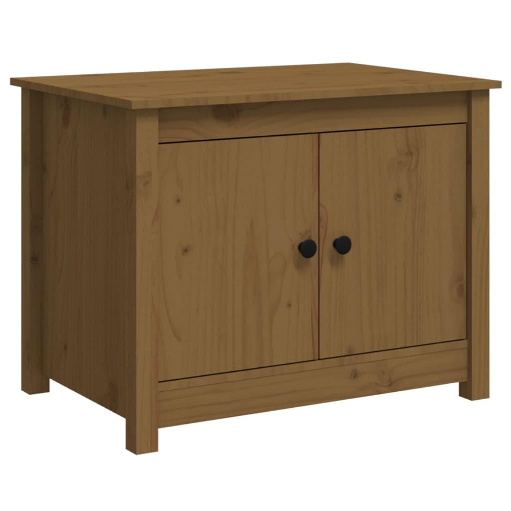 COUCHTISCH Honigbraun 71x49x55 cm Massivholz Kiefer - Braun, Holz (71/49/55cm) - furnicato