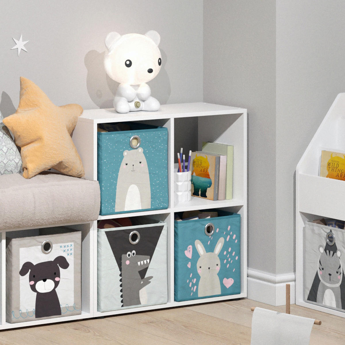 DĚTSKÁ POLIČKA Tetra Bílá - bílá, kompozitní dřevo (72.6/72/29cm) - Vicco