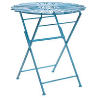 BISTRO STOLEK 71/71 cm Kov Modrý Pavia - modrá, kov (71/71/76cm) - Beliani