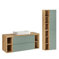 BADMÖBEL 120.6cm Oria 2er-Set Grün - Grün, Holzwerkstoff (120.6/50/46.5cm) - Petits-meubles