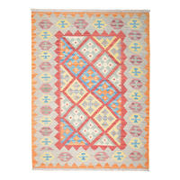 HANDWEBTEPPICH Gashgai Kelim Rot 173/127 cm Schurwolle - Rot, Textil (127/173cm) - Looma