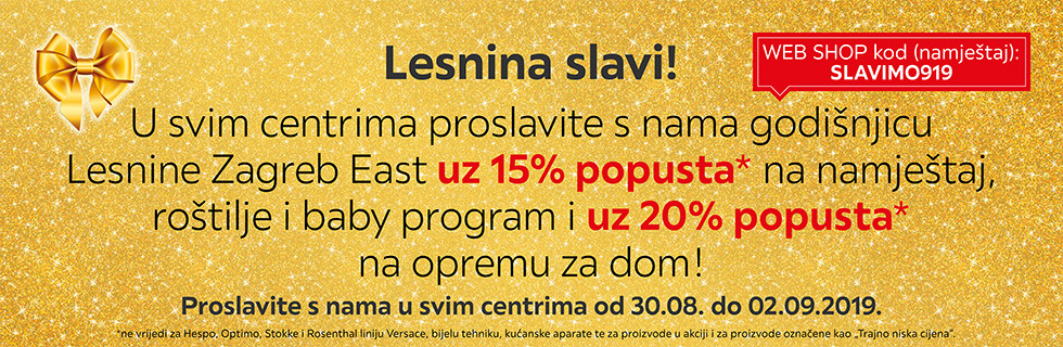 Proslavite s nama godišnjicu Lesnine Zagreb uz popuste