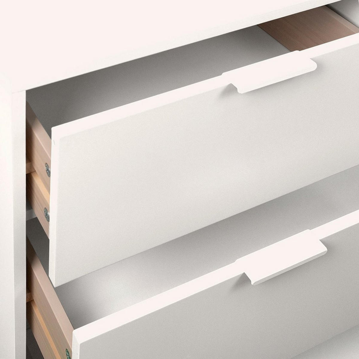 KOMMODE MIT SCHUBLADEN Elian Weiß 100 cm x 80 cm - Weiß, Holzwerkstoff (100/80/40cm)