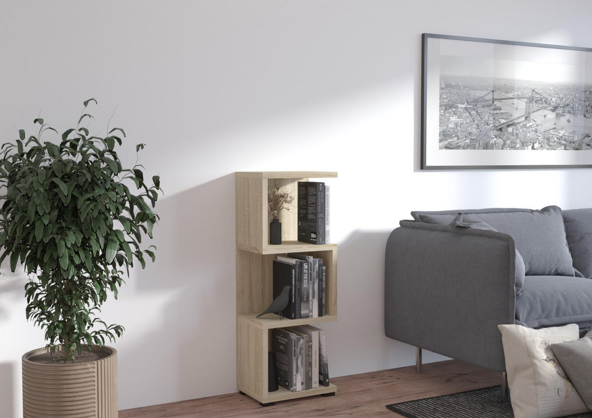 REGAL Morela 113x42 cm, mit offenen Fächern, eiche sonoma - Sonoma Eiche, Holz (42/113/30cm) - Margaret Hadas24