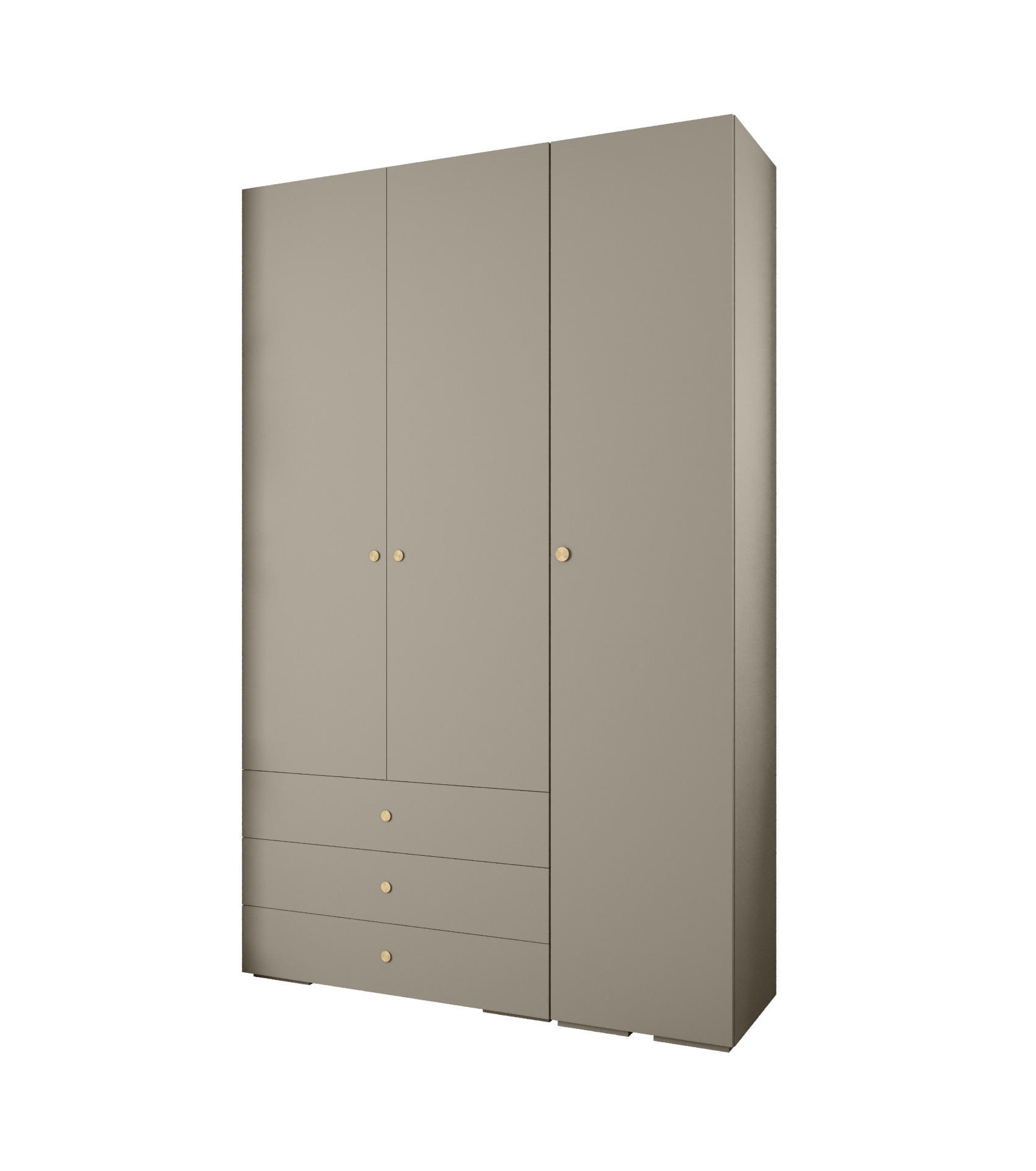 Abiks Möbel Garderoben-Set Kaschmir, Gold 150x236.7x47 cm