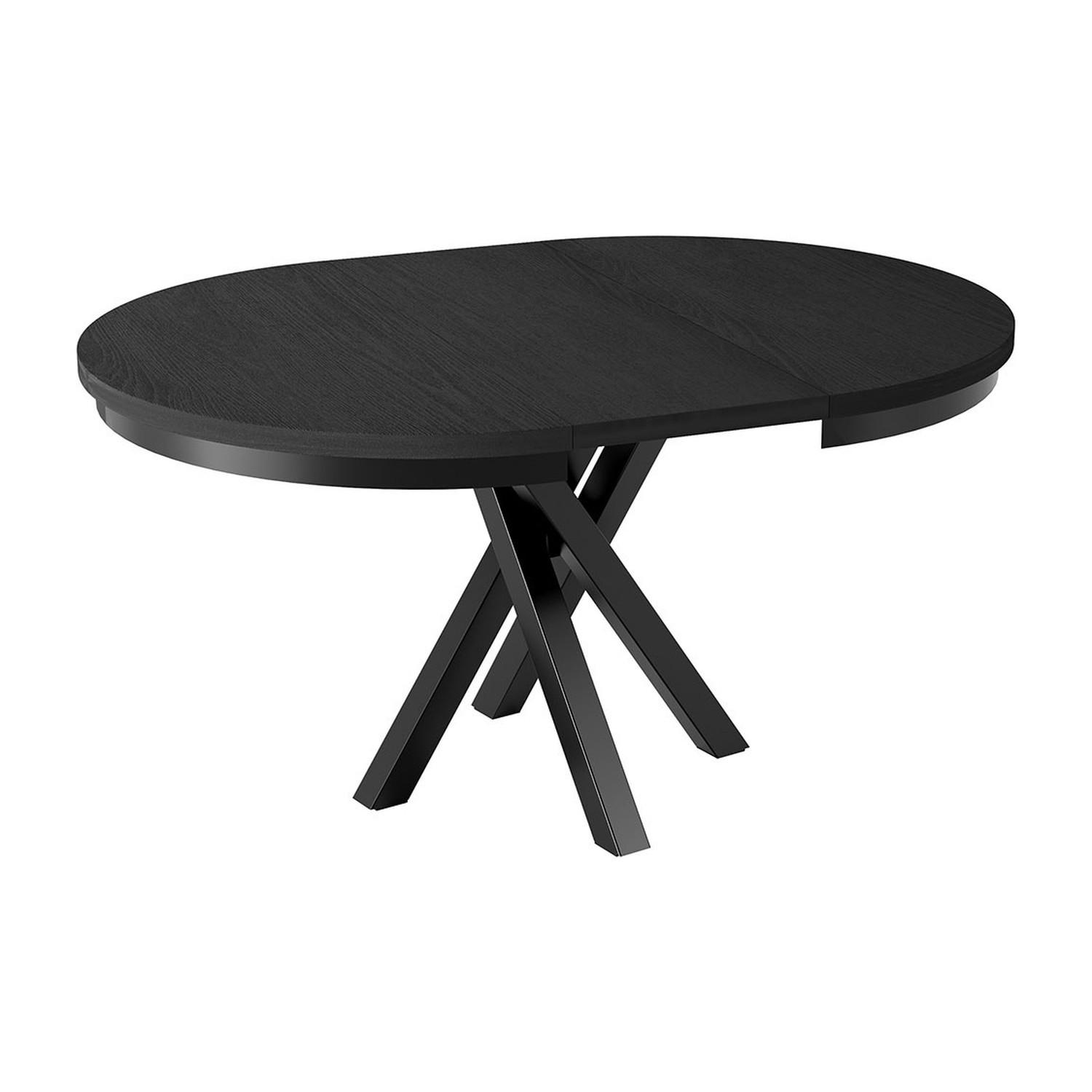 Koseto Ausziehtisch Schwarz 100x75x100 cm