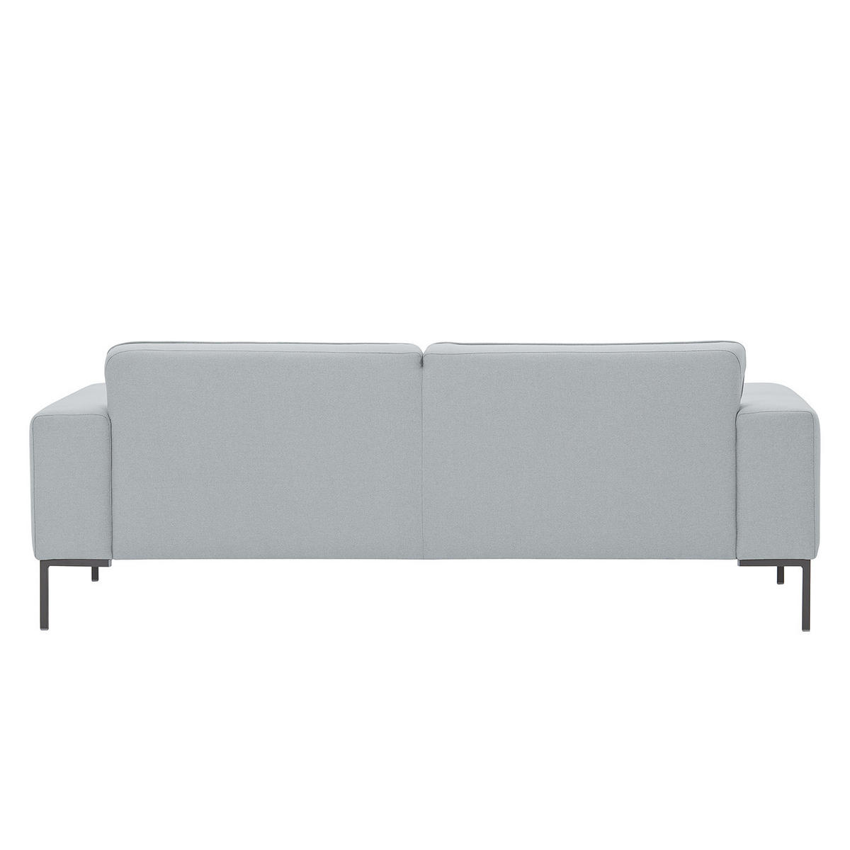 3-SITZER SOFA - Webstoff - Hellgrau, Textil (205/77/93cm) - home24