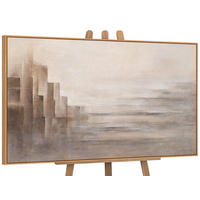 GEMÄLDE Grenzen der Illusion Schattenfugenrahmen Eichefarben 120x80 cm - Eichefarben, Holz (120/80cm) - YS-art gallery