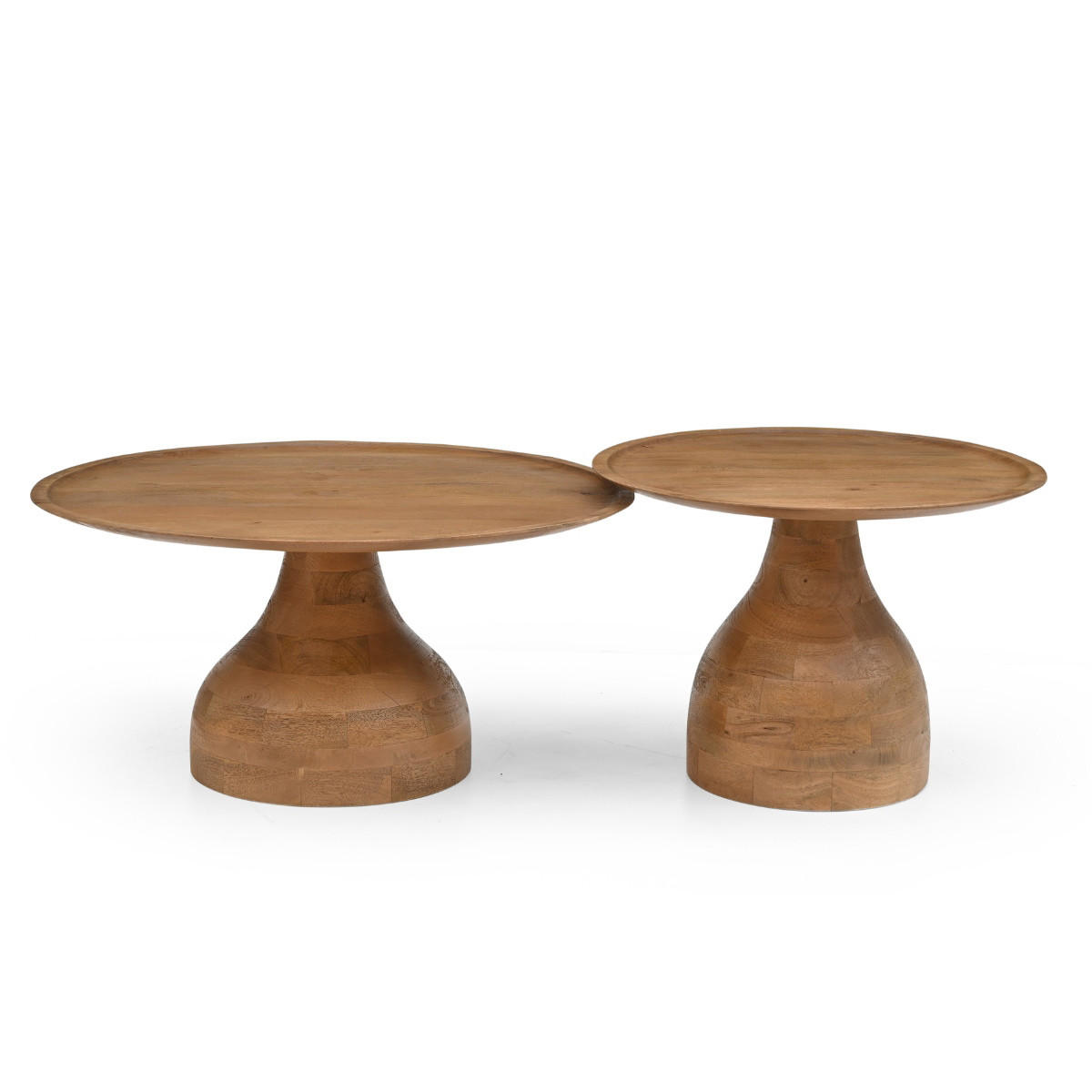BEISTELLTISCH rund aus Mangoholz Ø60cm, natürlich - Braun, Holz (60/60/42cm) - Giga Meubel