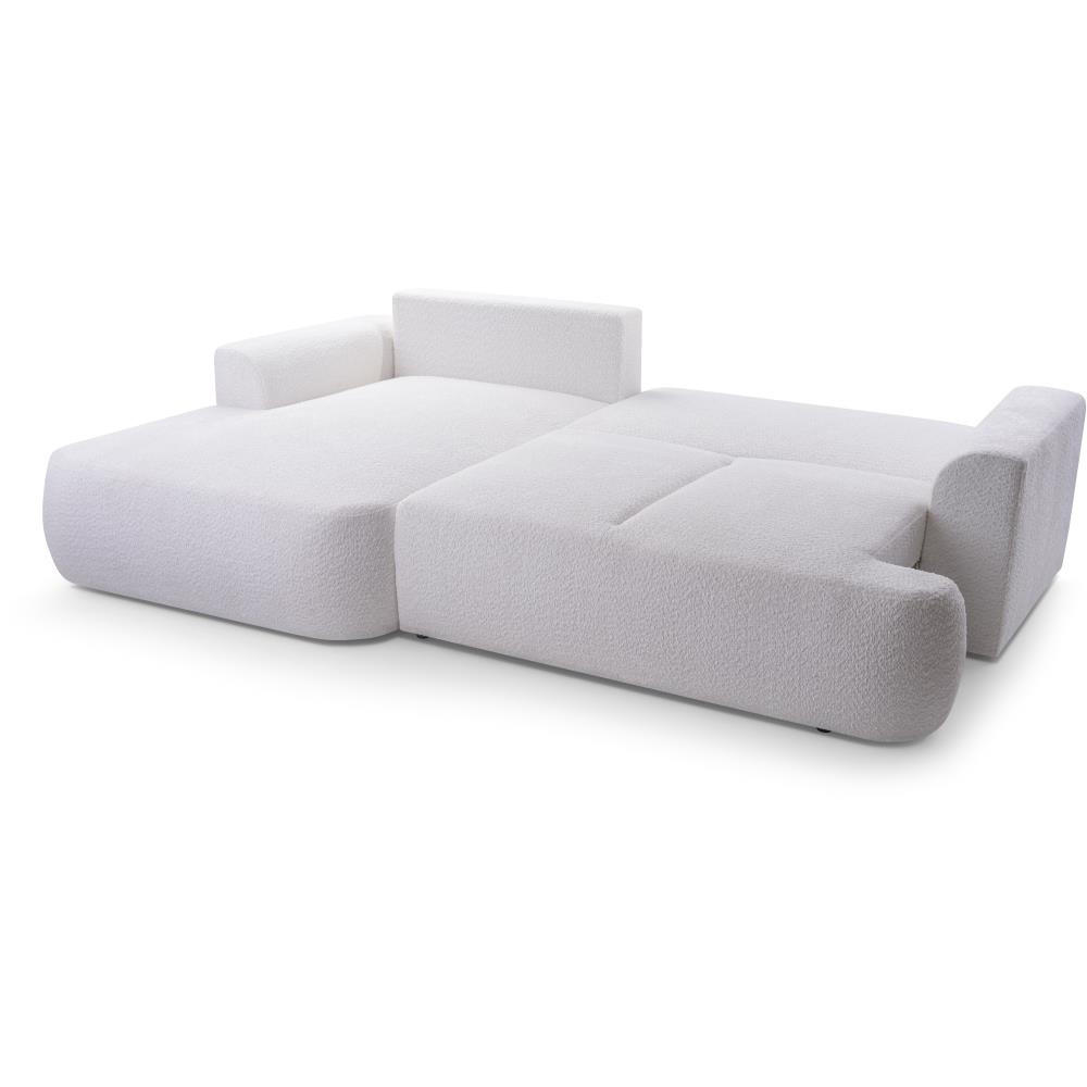 ECKSCHLAFSOFA Vento beige links - Beige/Schwarz, Textil (260/168cm) - Beautysofa