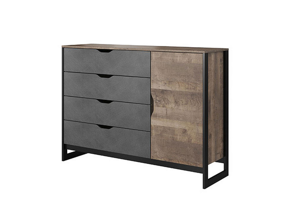 SIDEBOARD Arden Sand Grange Eiche - matera 138 cm / 39 cm / 99 cm - Braun, Holz/Holzwerkstoff (138/99/39cm) - Feldmann-Wohnen