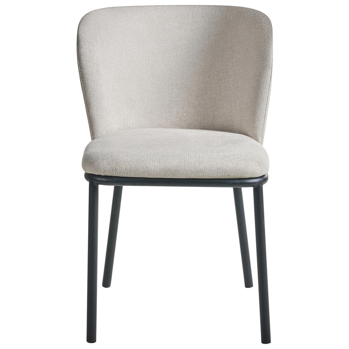 ESSZIMMERSTUHL 2er-Set Stoff Hellbeige Artesia - Beige, Textil (51/81/49cm) - Beliani
