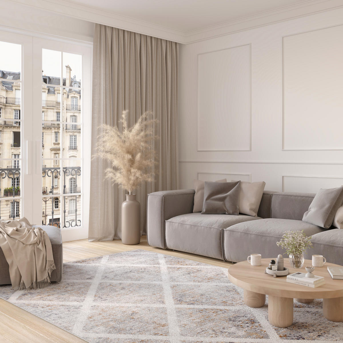 TEPPICH VALLEY Grau 300/400 cm - Grau, Textil (300/400cm) - Tapiso