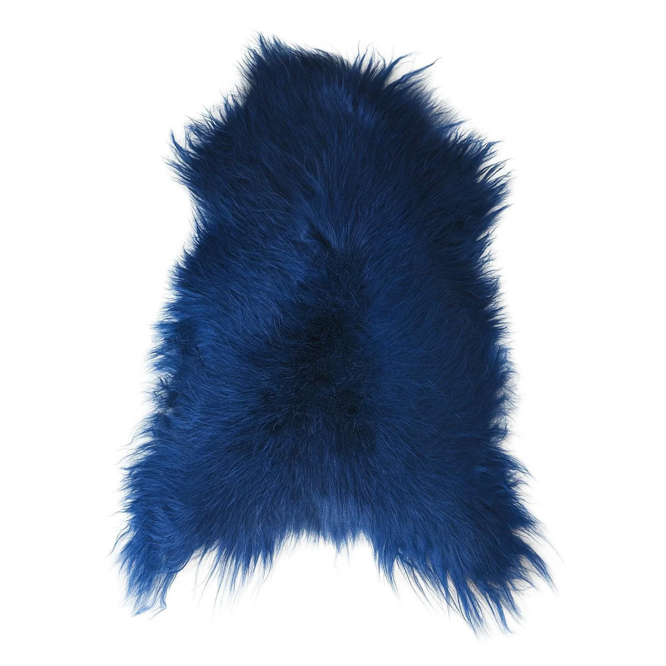 SCHAFFELL Island Dunkelblau, Lange Weiche Wolle, ca. 100 cm - Blau, Fell (60/100cm) - Provellus