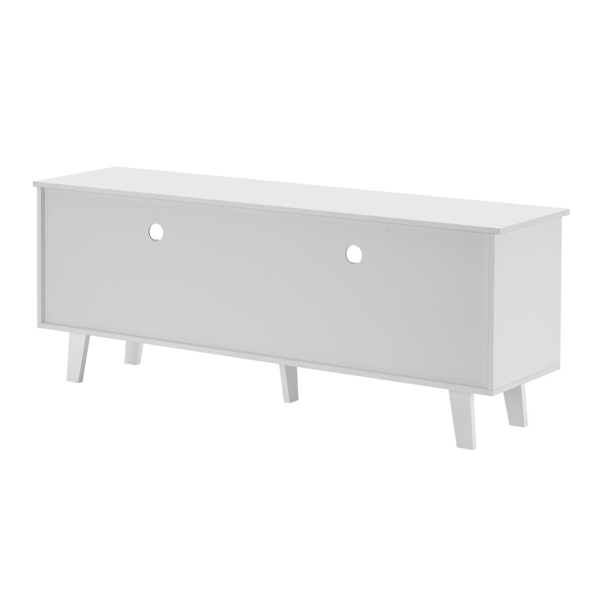 LOWBOARD Stenløse - Weiß, Holz/Holzwerkstoff (150/58/38cm) - [en.casa]