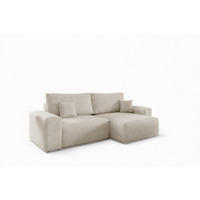 ECKSOFA Arona Xs Mit Schlaffunktion - Creme, Holzwerkstoff/Textil (255/148cm) - Fun Möbel