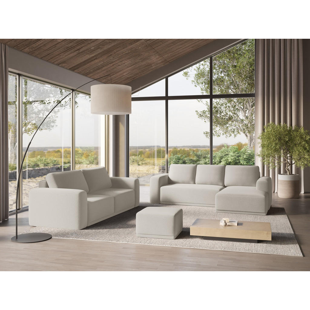 Thumbnail - Makamii 3-Sitzer, Silber, Textil, Füllung: Schaumstoff, 242x91x100 cm, Made in EU, Wohnzimmer, Sofas & Couches, Schlafso...