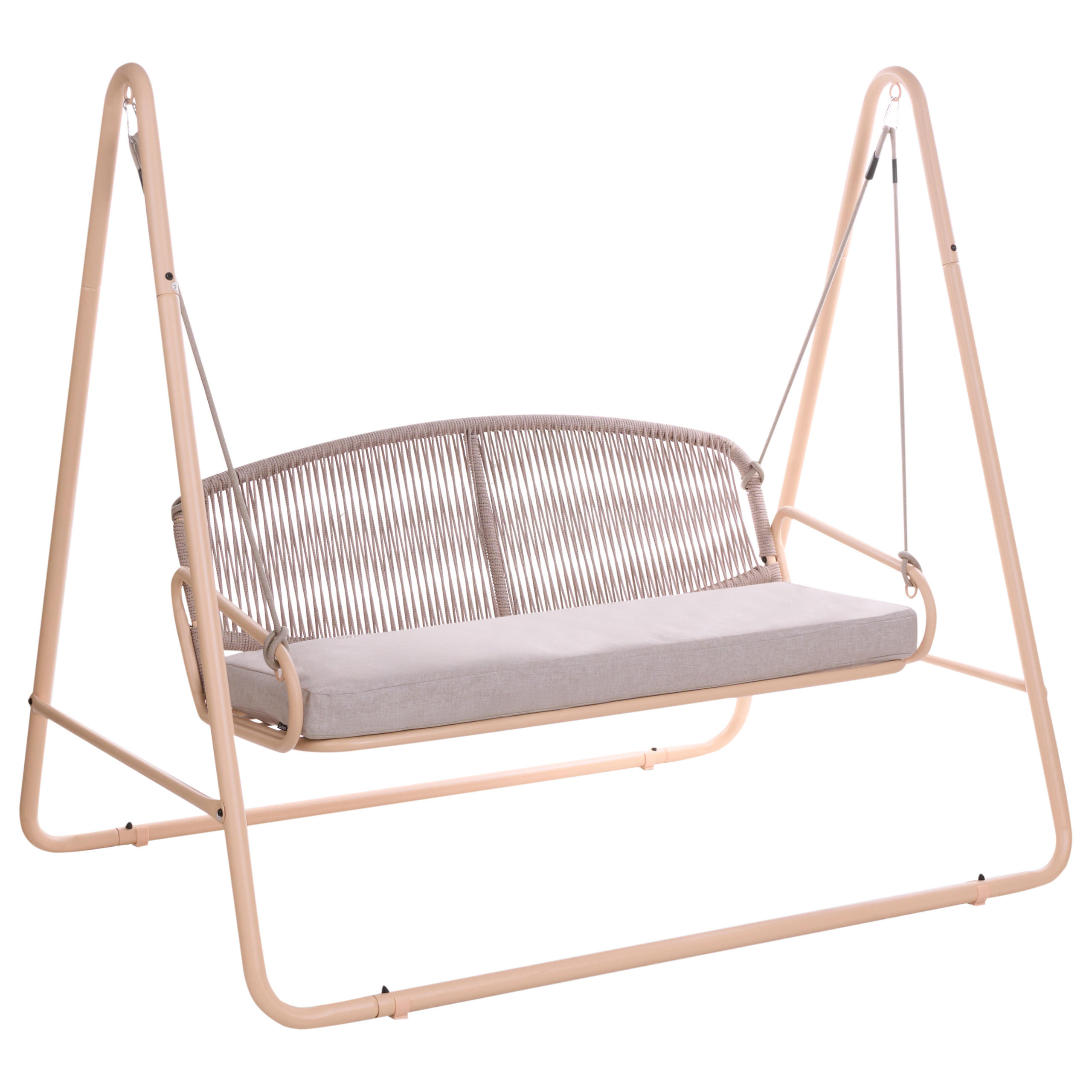 LEAGĂN HOLLYWOOD metal bej Norcia - bej, metal (172/156/119cm) - Beliani