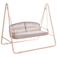 LEAGĂN HOLLYWOOD metal bej Norcia - bej, metal (172/156/119cm) - Beliani