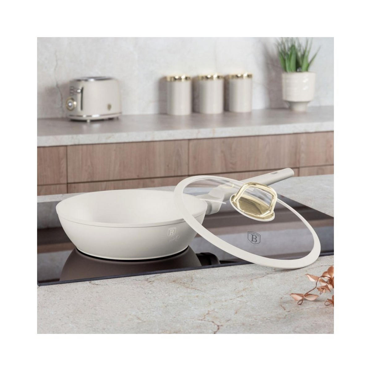 PFANNE Weiß 24/24/6.5 cm BH8062 - Weiß, Metall (24cm) - Berlinger Haus