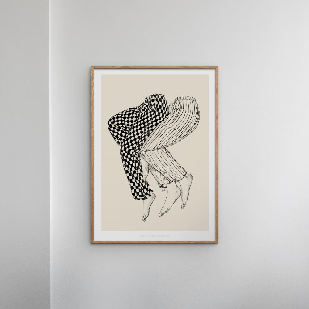 POSTER mit Rahmen Jenny Liz Rome - Love 1 - Eichefarben/Naturfarben, Holz/Papier (30/40cm) - Poster&Frame