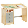 SCHREIBTISCH KEVIN - Naturfarben/Grau, Holz (115/73/60cm) - IDIMEX
