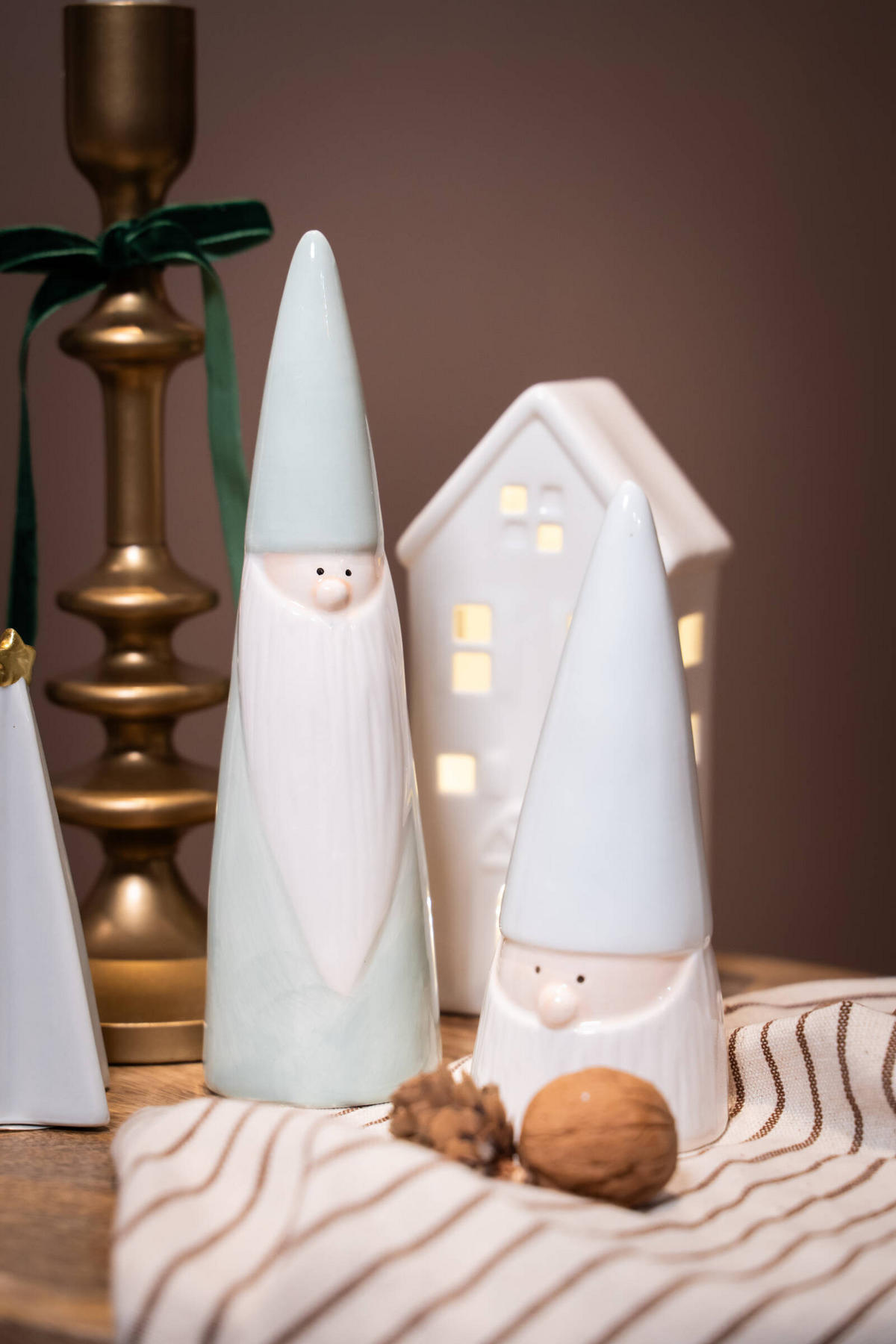 WEIHNACHTSDEKO Wichtelmännchen 11 cm - Weiß, Keramik (6/11.5/6cm) - Home Styling Collection