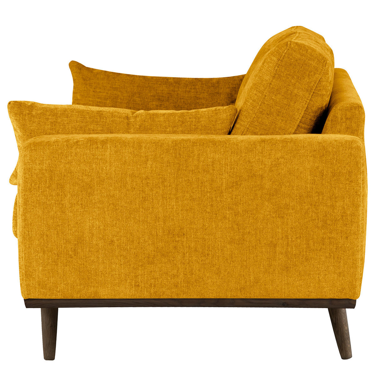 2-SITZER SOFA - Eichefarben/Gelb, Eichenholz/Textil (197/81/88cm) - home24