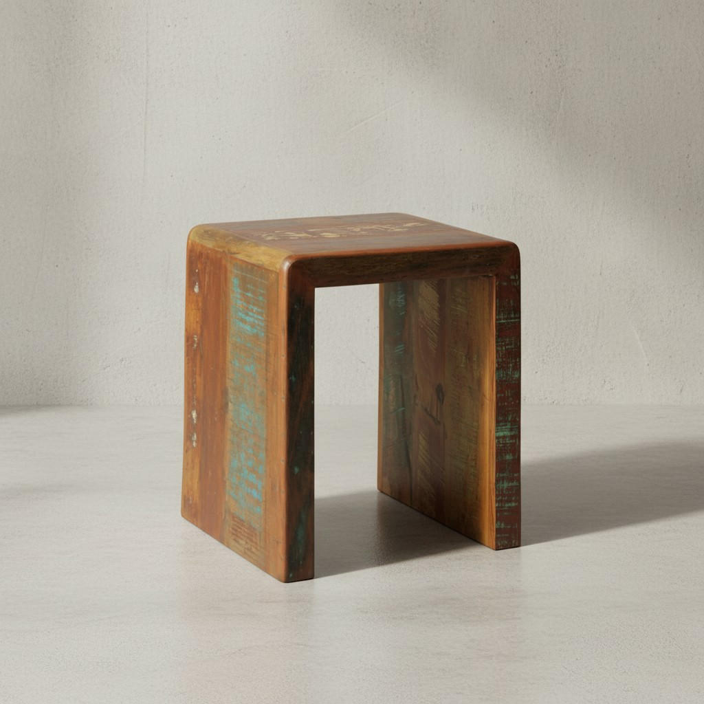 BEISTELLTISCH – Mango Massivholz Shabby Chic 30 kg belastbar - Braun, Holz (40/45/55cm) - KADIMA DESIGN