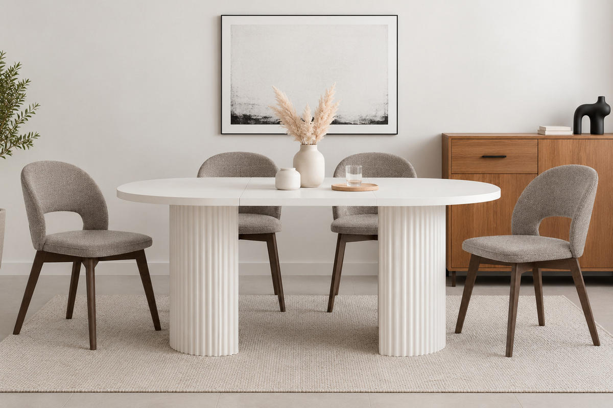 STUHL Monica 85 × 50 × 45 cm, cremig, dunkelbraun - Dunkelbraun/Creme, Metall (50/85/45cm) - Margaret Hadas24